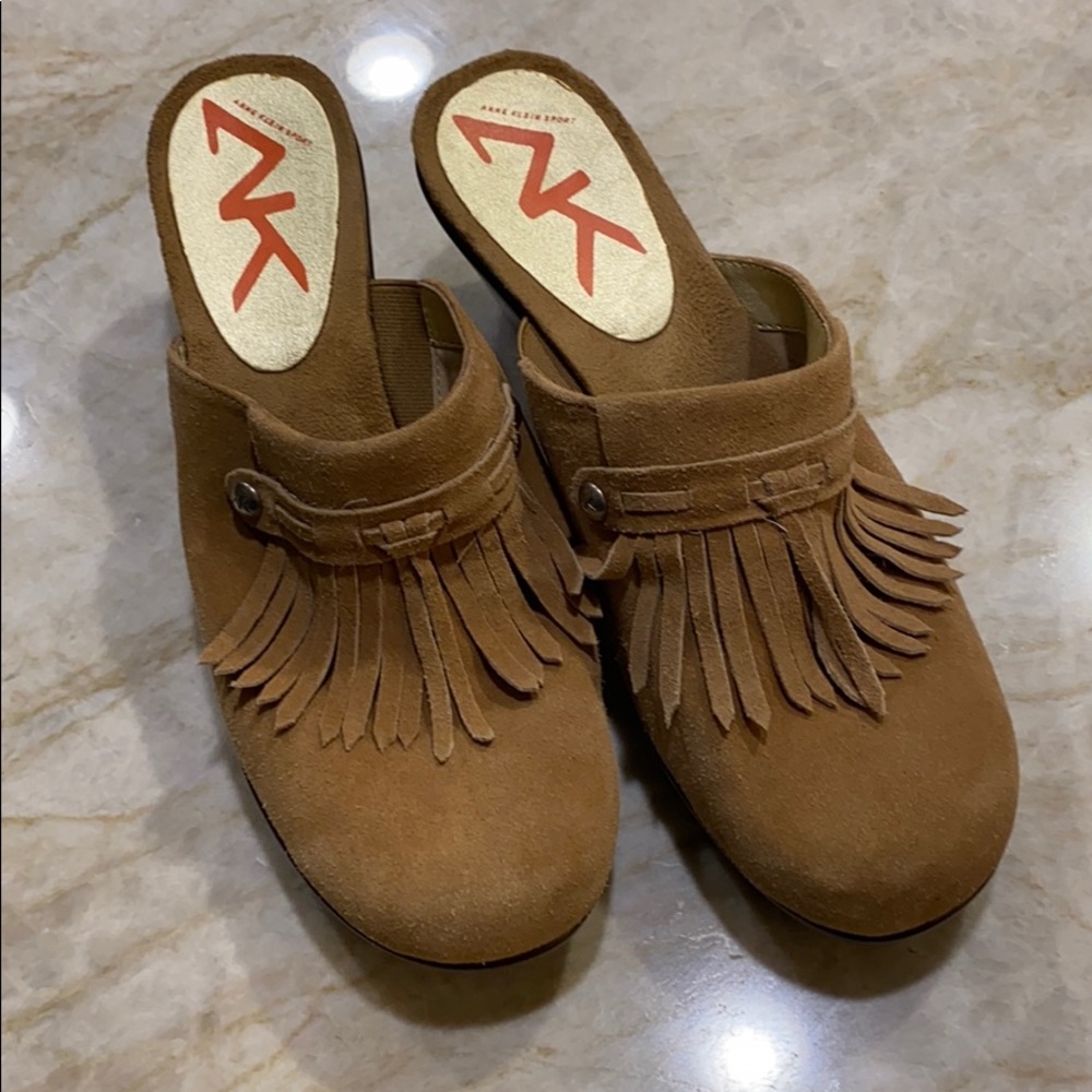 Suede Ann Klein Sport mules